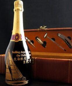 Single-bottle Artificial Leather box with Wine Accessories