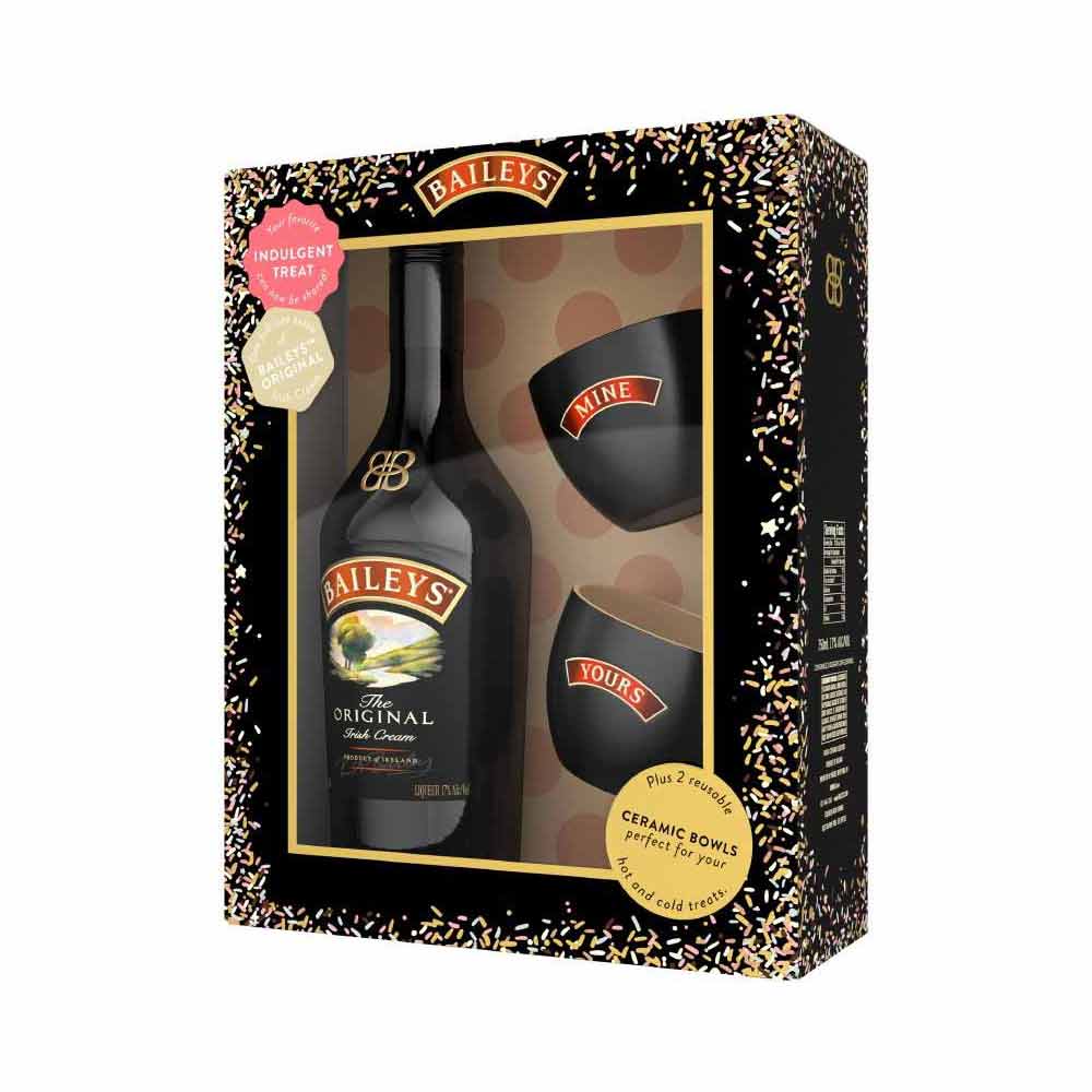 Buy Baileys Original Irish Cream Gift Pack With 2 Ceramic Bowls 700mL