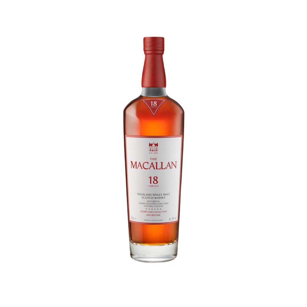 ウイスキー The Macallan 18 Year Old Sherry Oak 700m Whisky Macallan Sherry Oak 18 anos 700 ml na Casa da Bebida