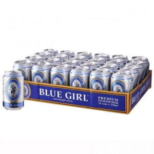 Blue Girl Beer Cans, Korea, (24 X 330mL)
