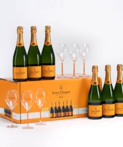 Veuve Clicquot Yellow Label Gift Set 6 Bottles + 6 Flutes