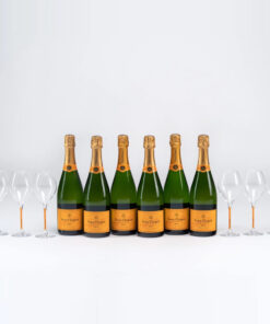 Veuve Clicquot Yellow Label Gift Set 6 Bottles + 6 Flutes