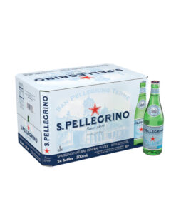 San Pellegrino Sparkling Natural Mineral Water - 500mL x 24 (Glass Bottle)