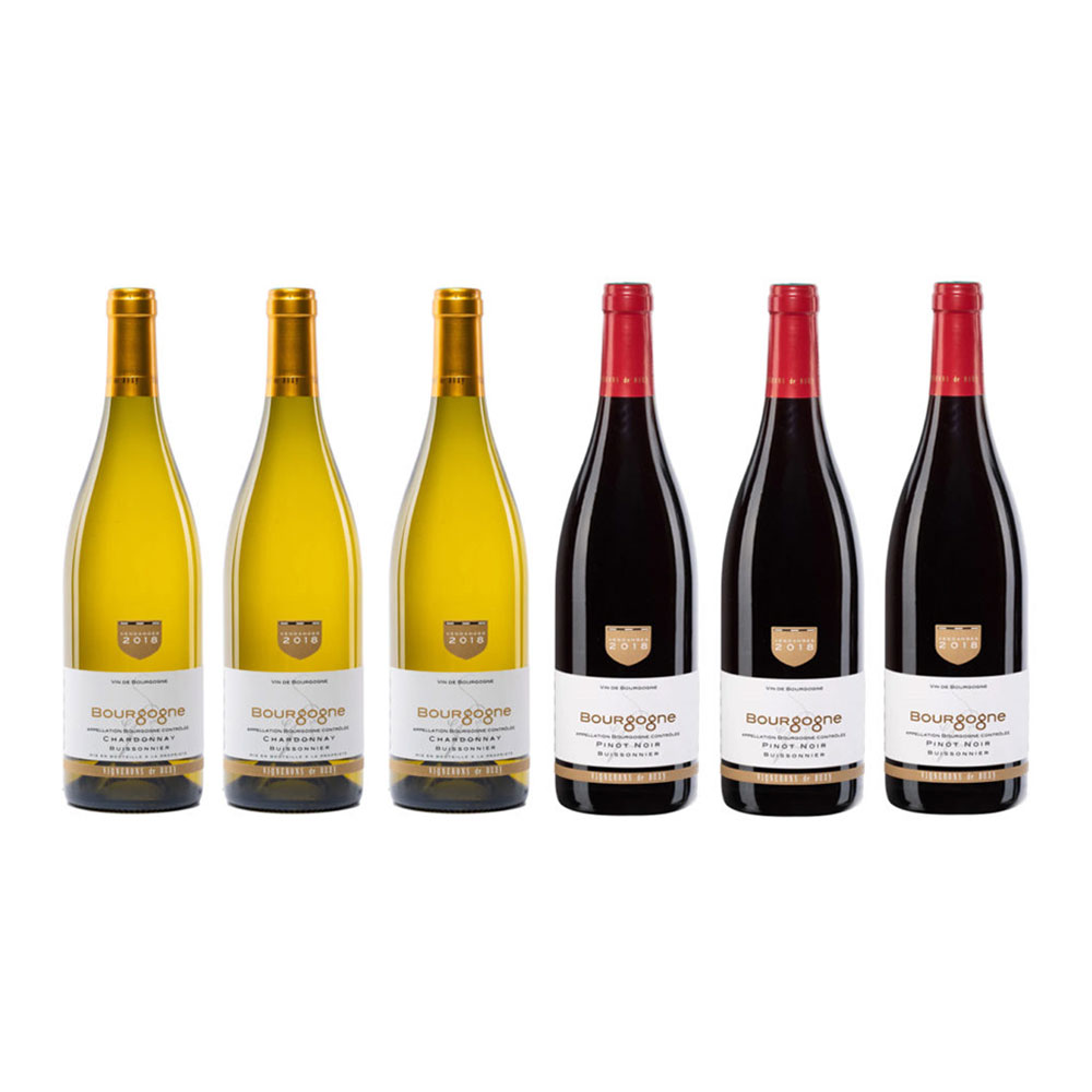 Vignerons de Buxy Bourgogne Chardonnay + Pinot Noir (Combo)