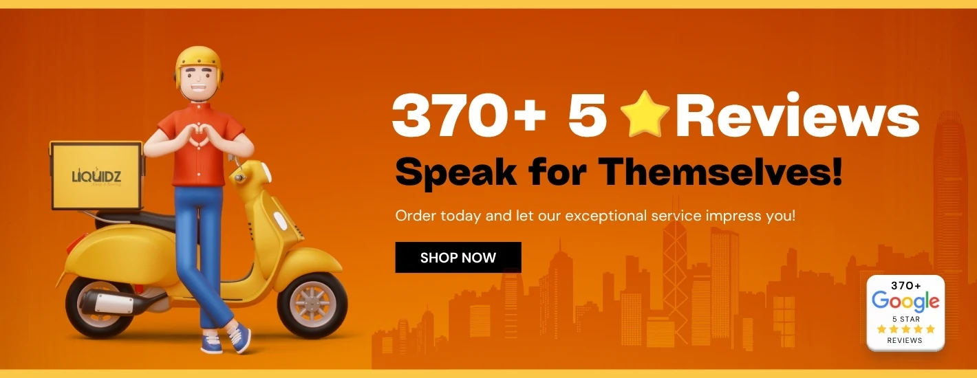 Liquidz banner 370 + 5 Star Reviews